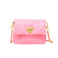 Quilted Heart Lock Purse - Pink