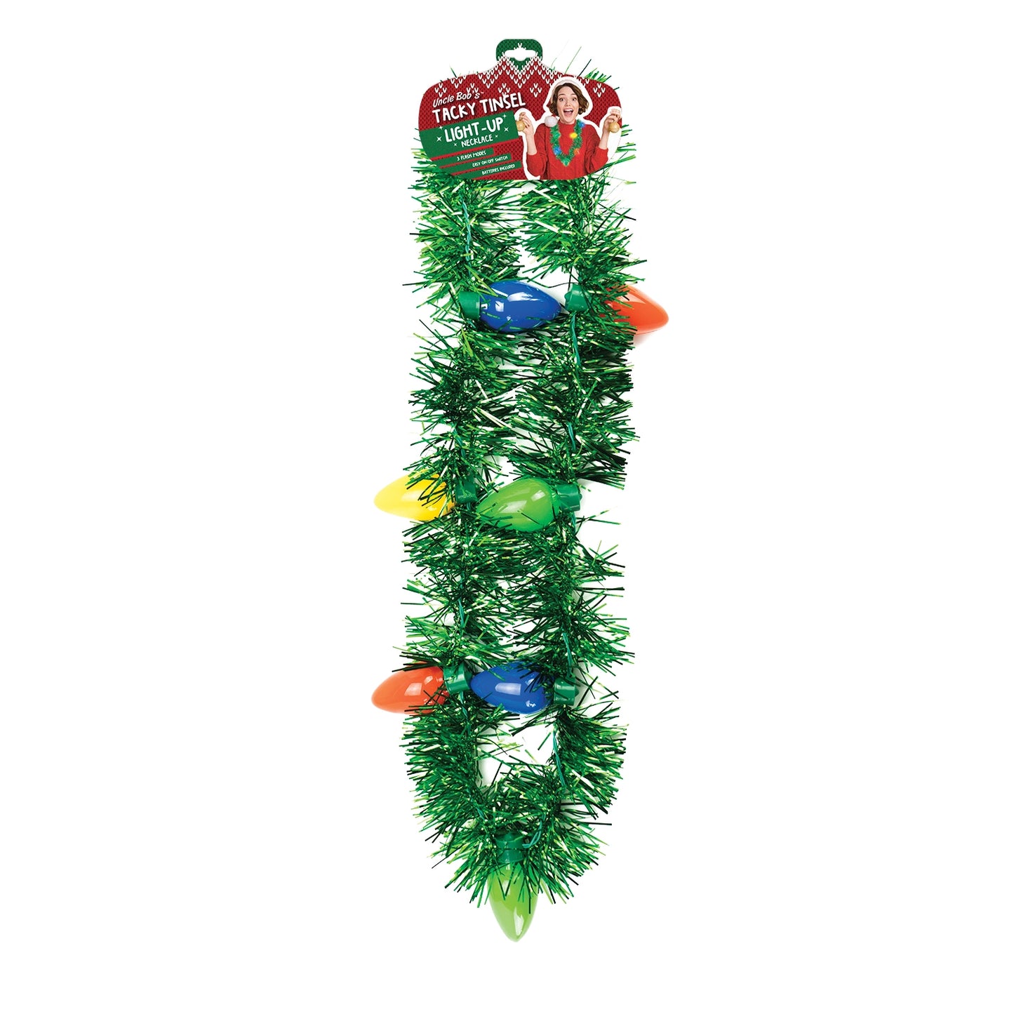 Uncle Bob's Tacky Tinsel Light-Up Necklace