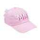 Customizable Bow Baseball Hat in Palmer Pink (Girls)
