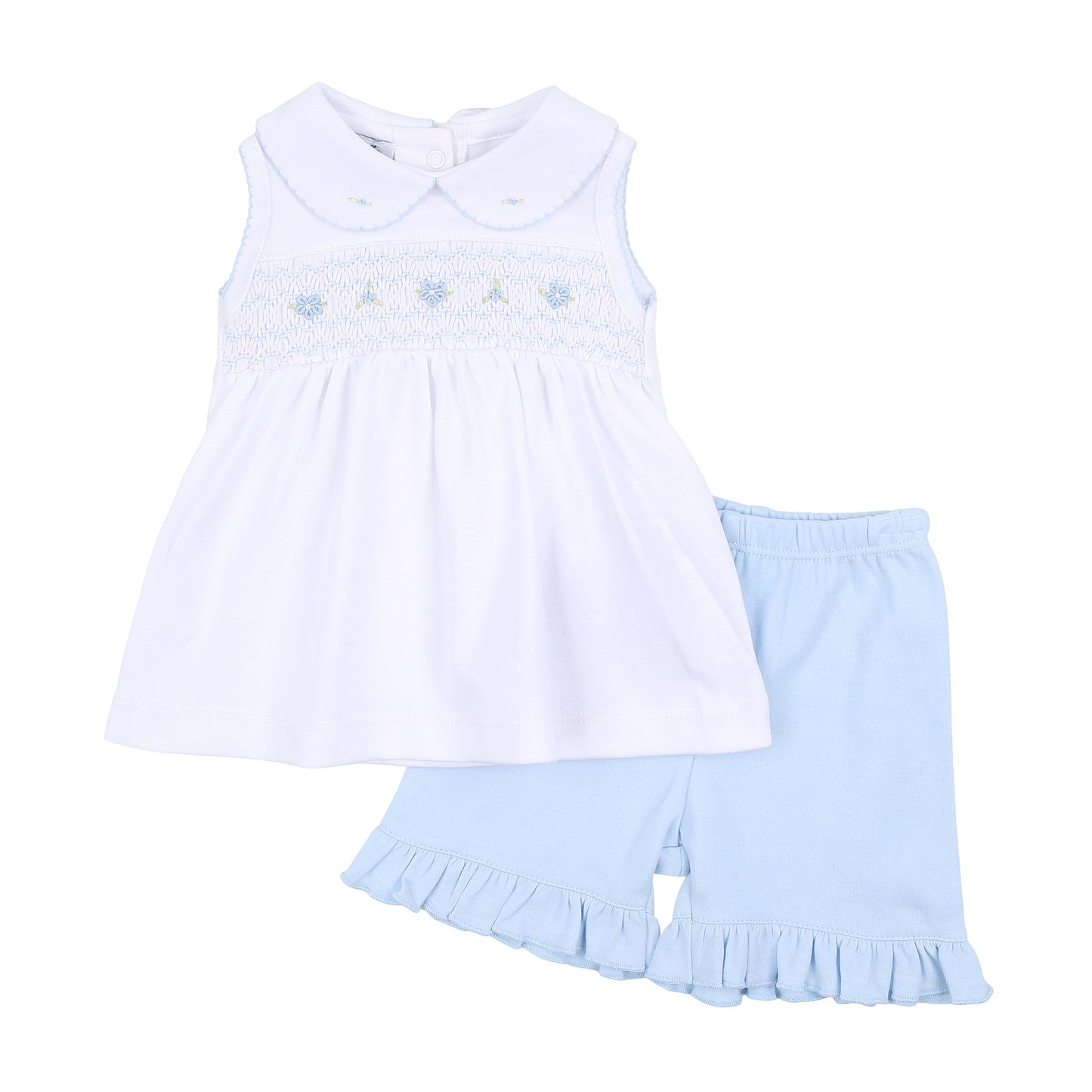 Magnolia Baby Hailey and Harry Smocked Collared Sleeveless Toddler Short Set