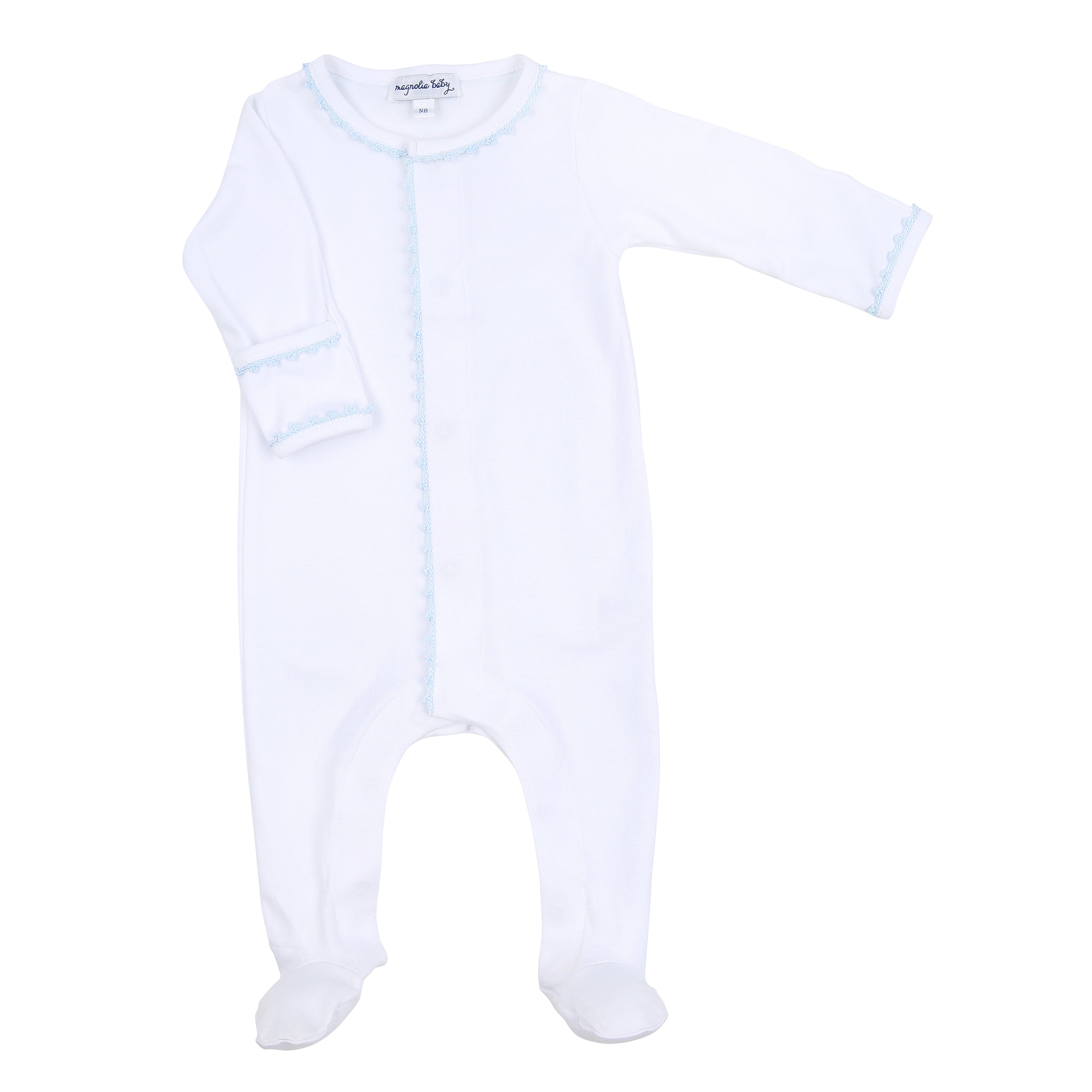 Magnolia Baby Baby Joy Embroidered Footie - Blue