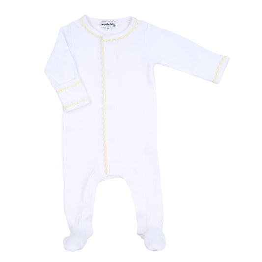 Magnolia Baby Baby Joy Embroidered Footie - Yellow