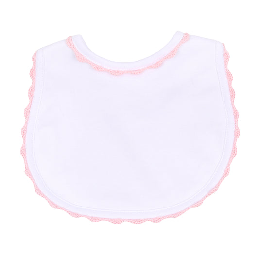 Magnolia Baby Joy Embroidered Bib - Pink