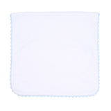 Blue Baby Joy Embroidered Burp Cloth made by Magnolia Baby.