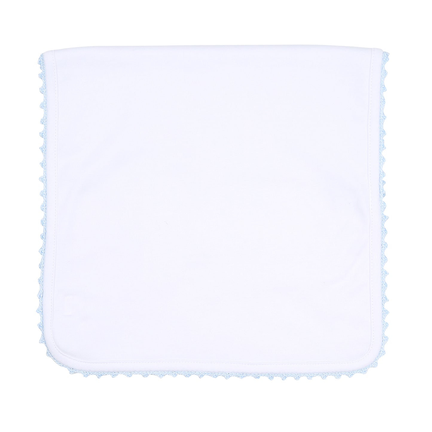 Blue Baby Joy Embroidered Burp Cloth made by Magnolia Baby.