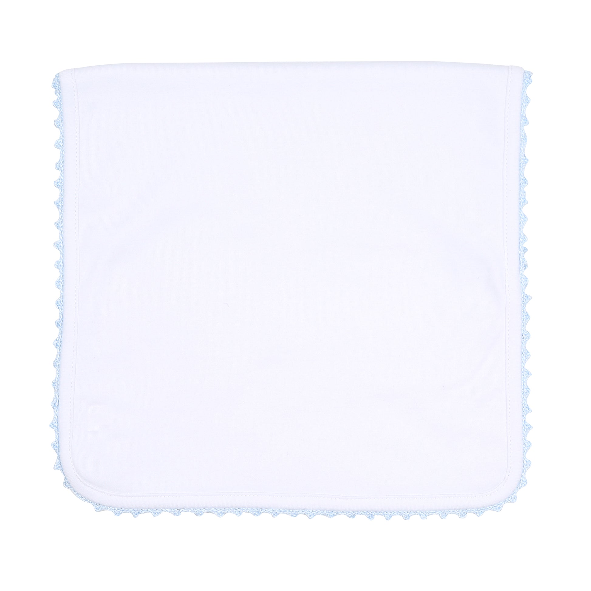 Blue Baby Joy Embroidered Burp Cloth made by Magnolia Baby.