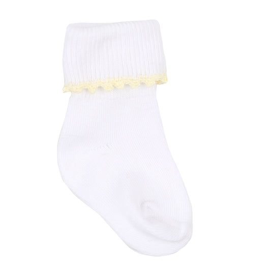 Magnolia Baby Baby Joy Embroidered Socks - Yellow