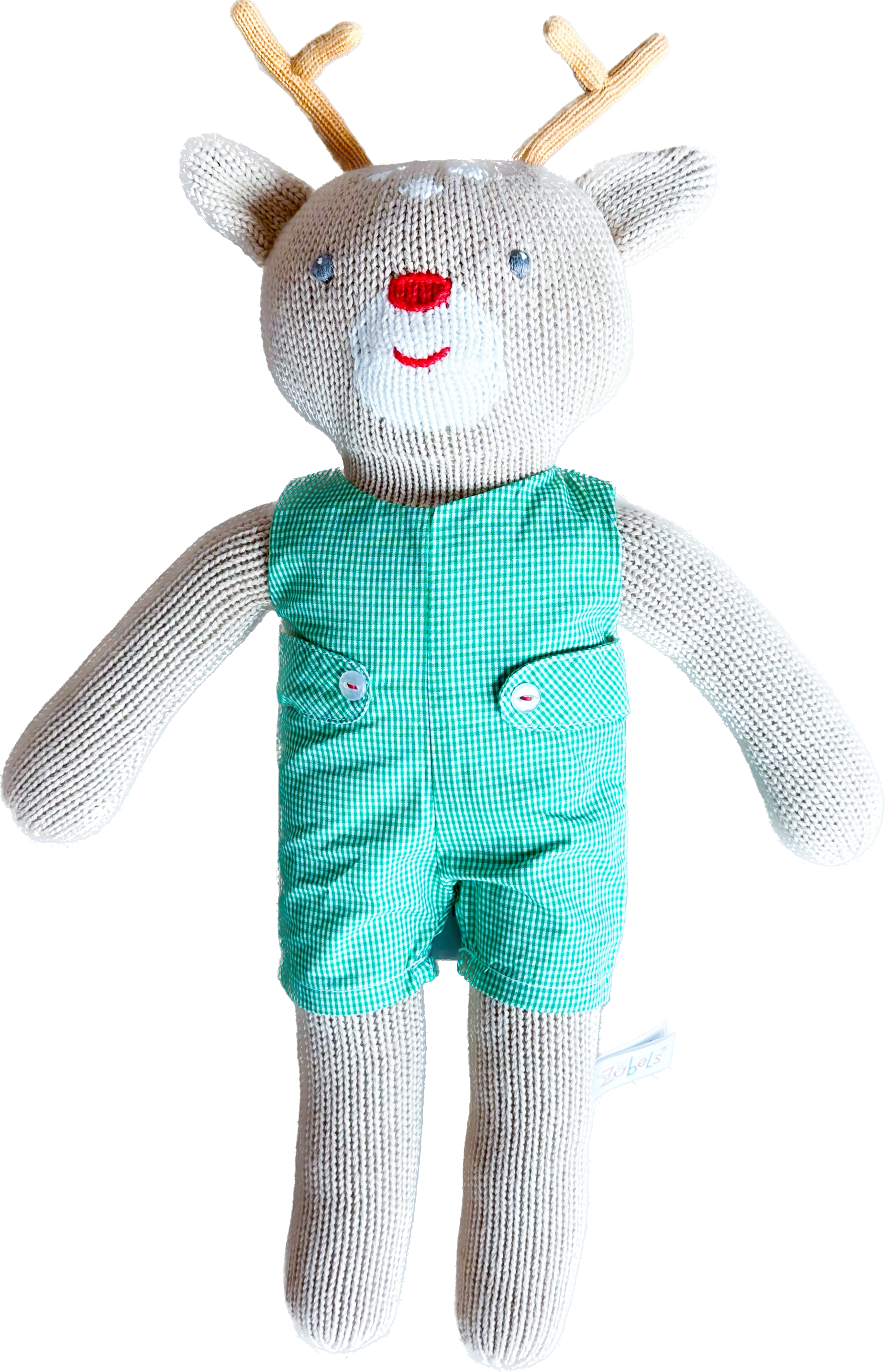 Knit Reindeer in Smocked Jon Jon