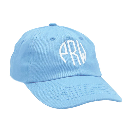 Bits and Bows Customizable Baseball Hat in Birdie Blue (Youth)