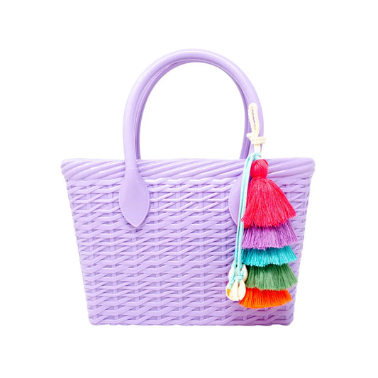 Zomi Gems Jelly Weave Tote Bag for Kids - Lavender