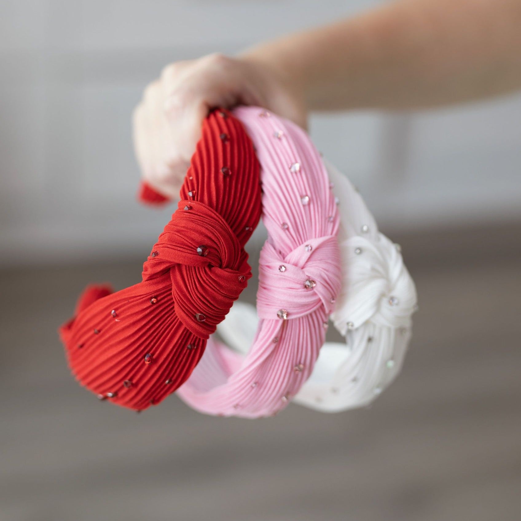 Bari Lynn Pleated knot Headband crystals for kids