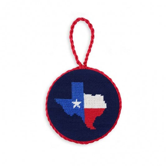 Smathers and Branson Texas Flag Map Ornament