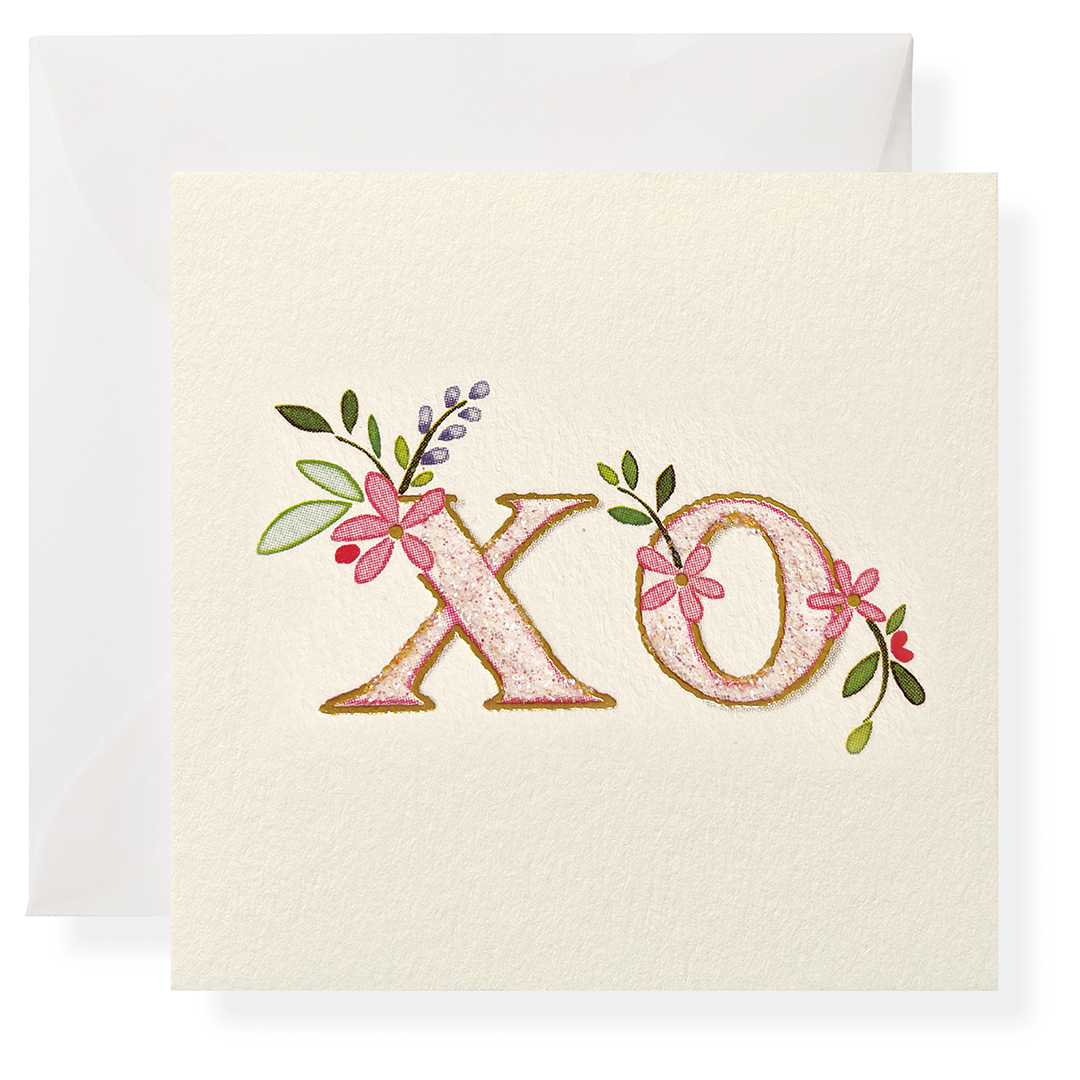 Floral XO Gift Enclosure Card