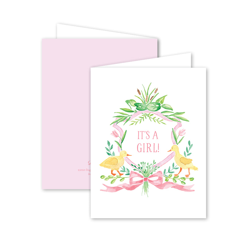 Little Duckling Crest Gift Tags - Pink
