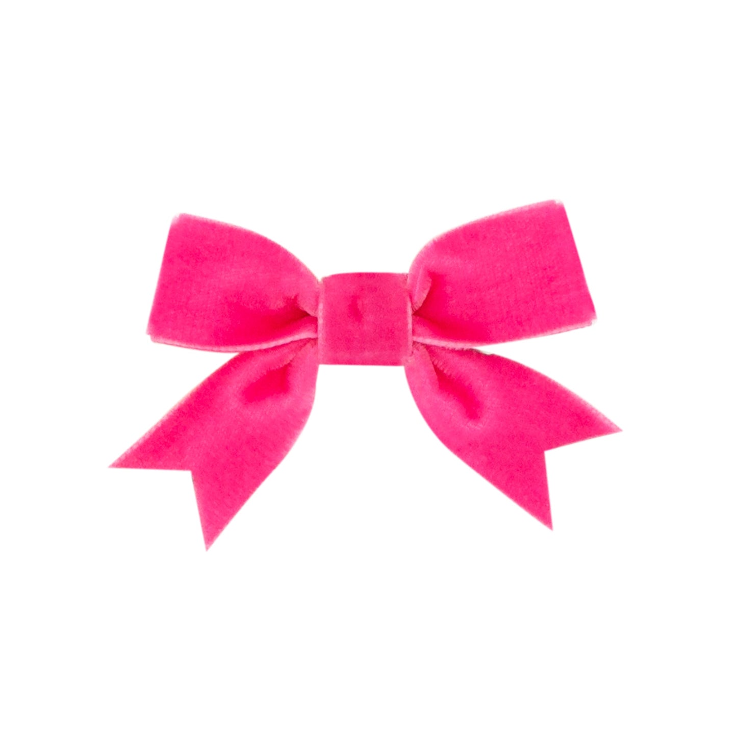 Mini Velvet Bowtie - Hot Pink