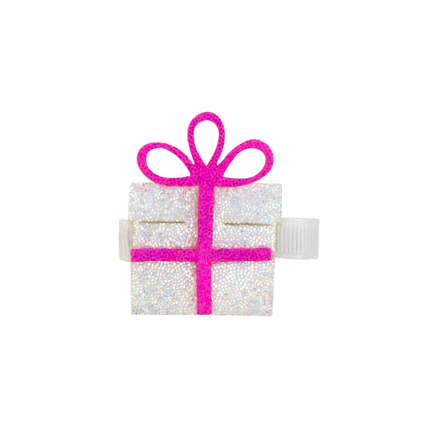 Present Glitter Hair Clip - Pink Wee Ones