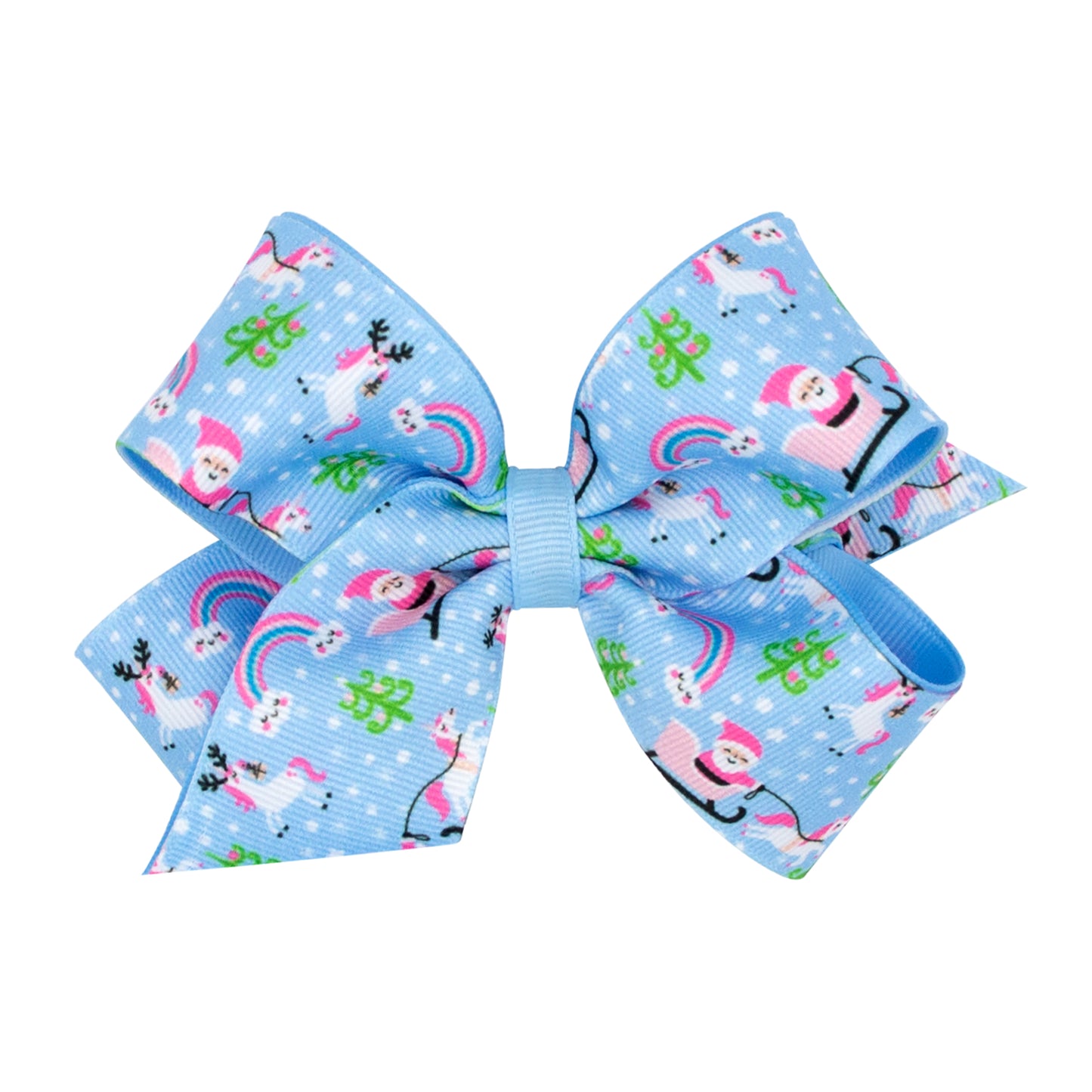 Santa Sleigh Wee Ones Christmas Hair Bow