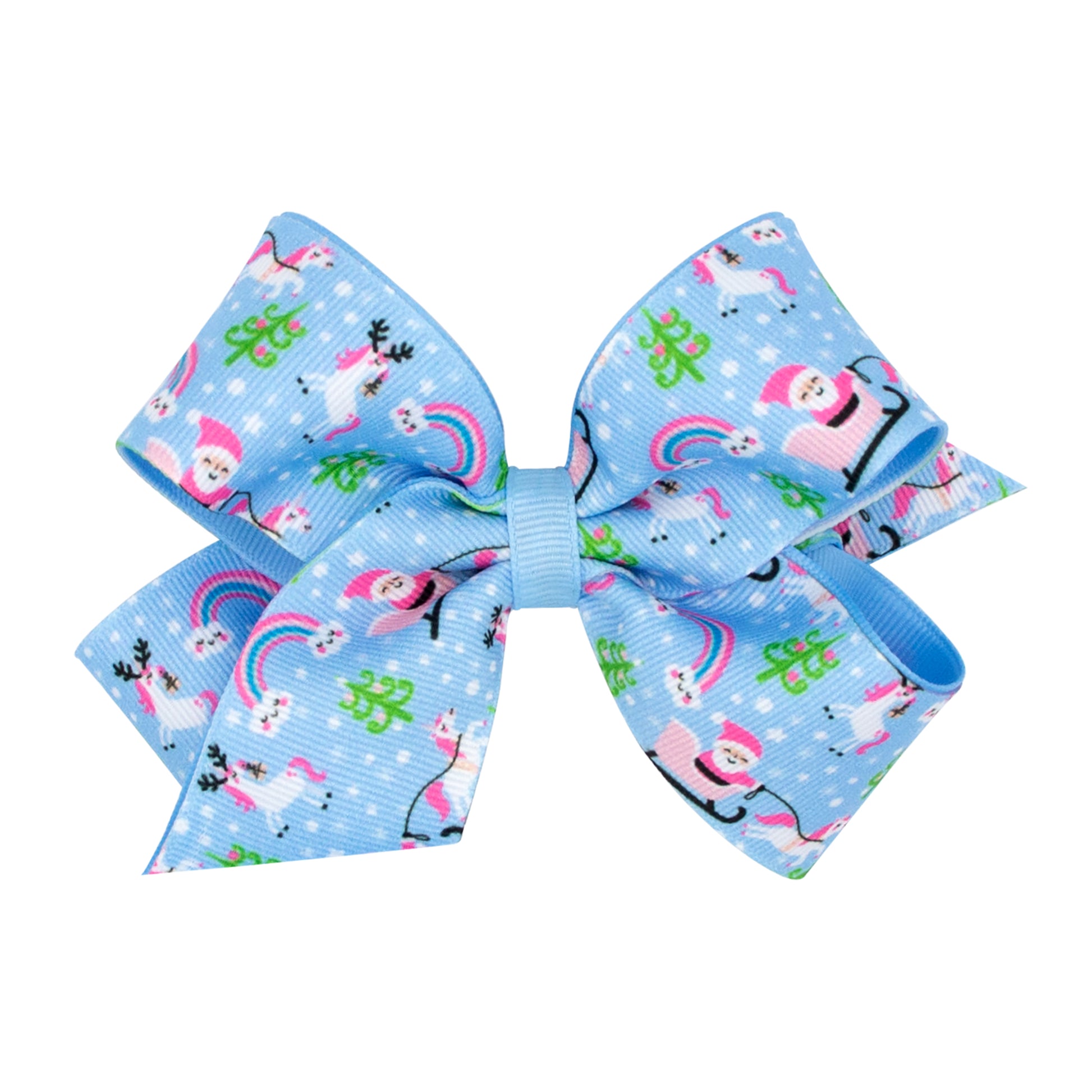 Santa Sleigh Wee Ones Christmas Hair Bow