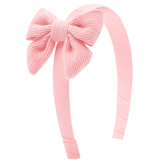 Mini Corduroy Bow on Headband