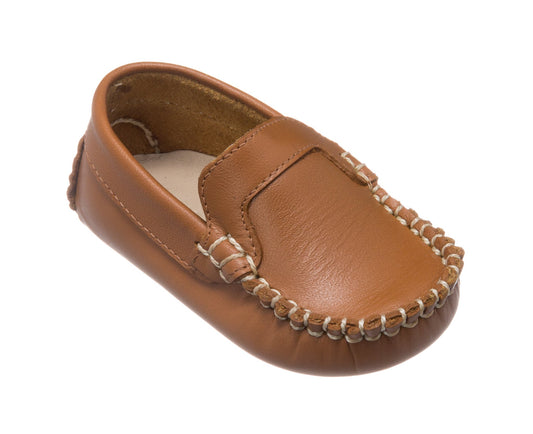 Elephantito Brown Leather Natural Moccasin