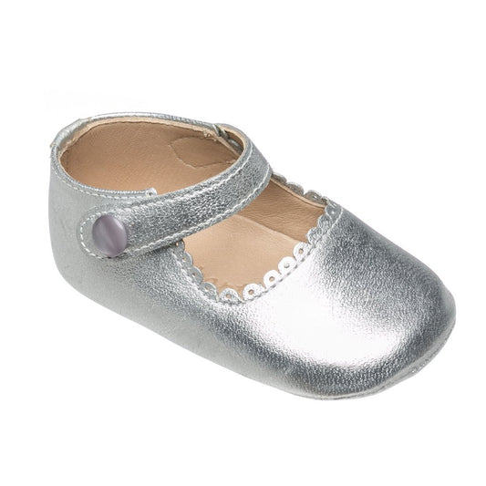Silver Leather Mary Jane elephantito Baby Shoe