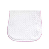 Nellapima Basketweave Burp Cloth - Pink Picot Trim