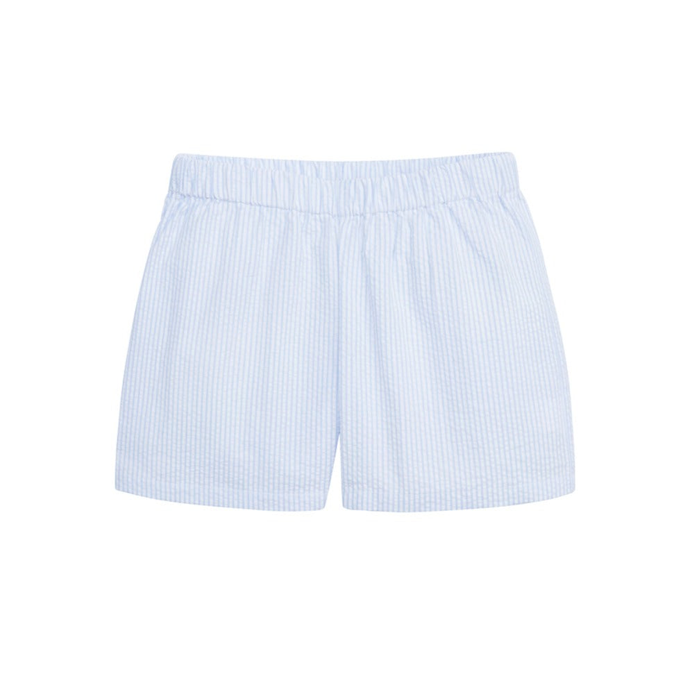 Little English Basic Short - Light Blue Stripe Seersucker