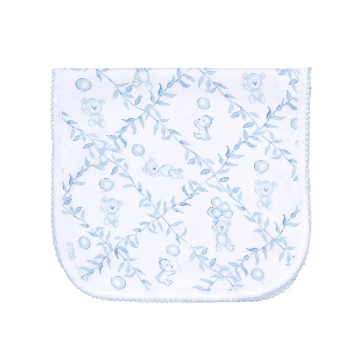 Nellapima Bears Trellace Burp Cloth - Blue