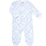 Nellapima Bears Trellace Zipper Footie - Blue