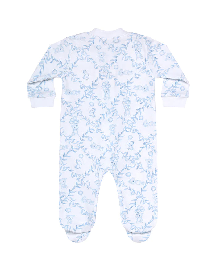 Nellapima Bears Trellace Zipper Footie - Blue