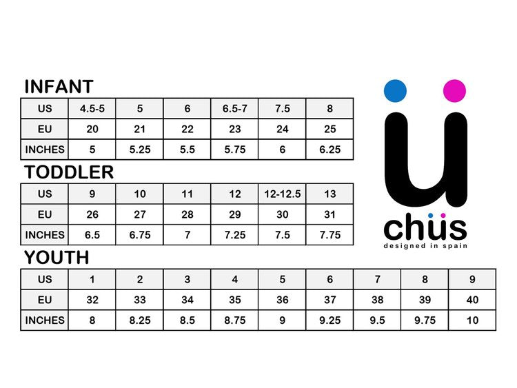 CHUS Size Conversion Chart