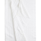 Y0BX08OS Little English White Cableknit Unisex Baby Blanket JoJo Mommy Dallas