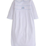 Little English Car Smocked Gown