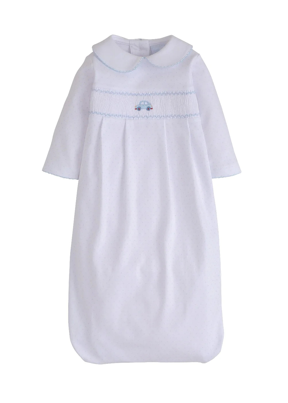 Little English Car Smocked Gown