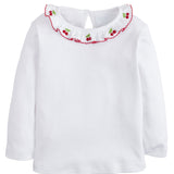 Little English Caroline Pinpoint Blouse - Cherries 