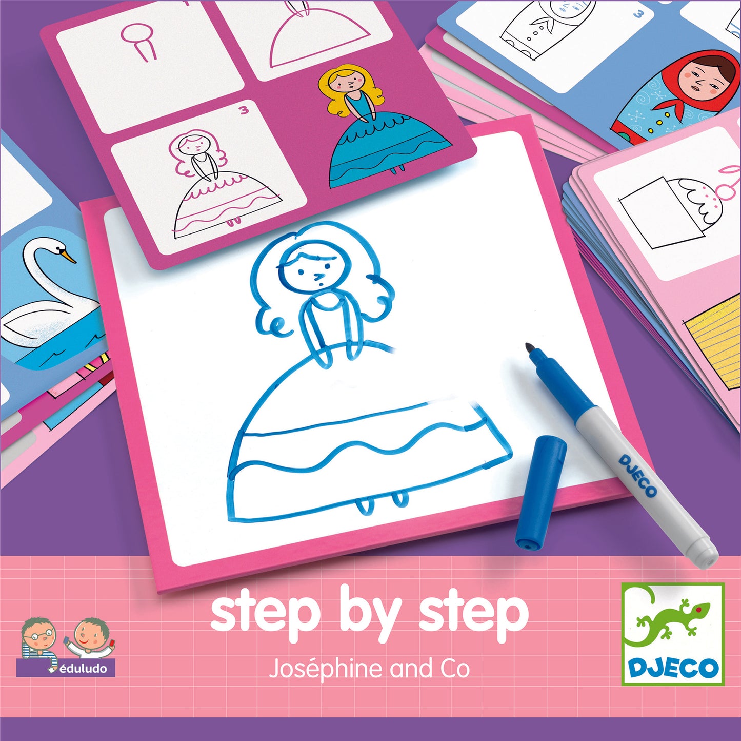 Djeco Josephine and Co Step by step how to draw