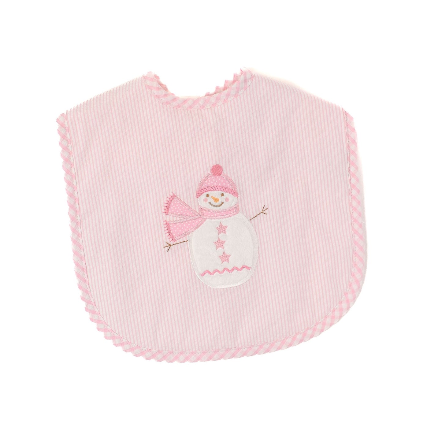 3 Marthas Pink Snowman Bib