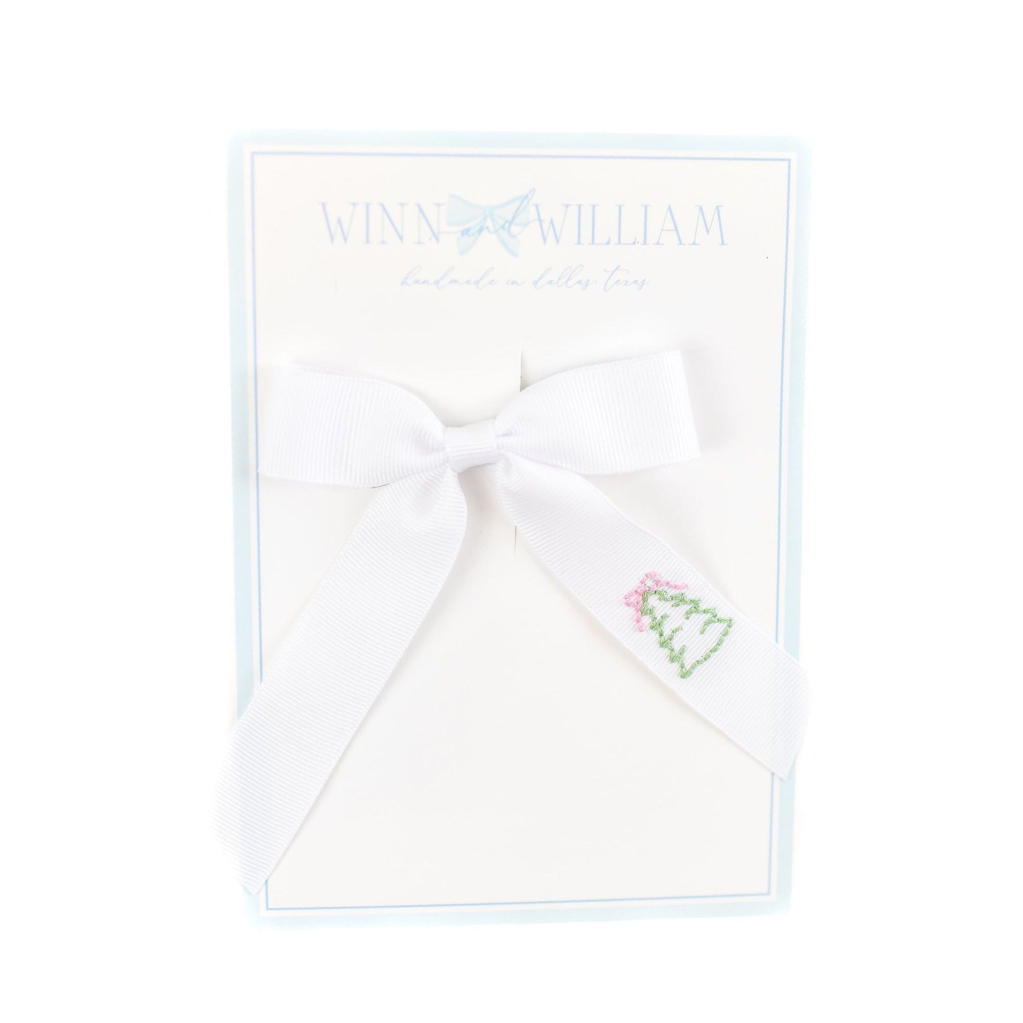 Winn and William Christmas Tree Bow with Pink Bow Topper