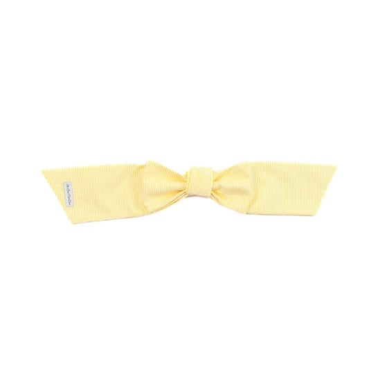 Yellow Seersucker Easter Basket Bow