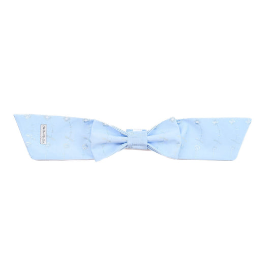 The Bow Next Door Blue Eyelet Easter Basket Bow 