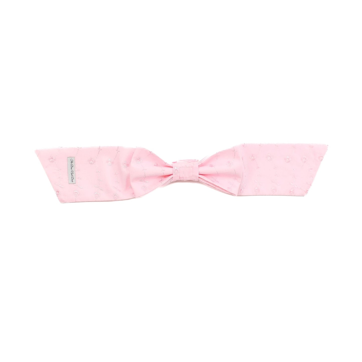 The Bow Next Door Pink Eyelet Easter Basket Bow