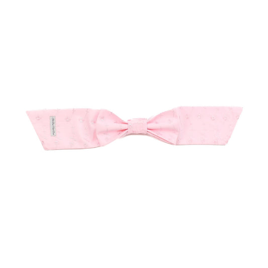 The Bow Next Door Pink Eyelet Easter Basket Bow