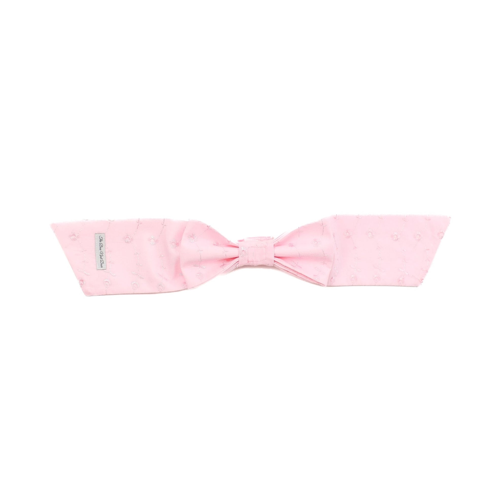 Pink Dotted Swiss Easter Basket Bow