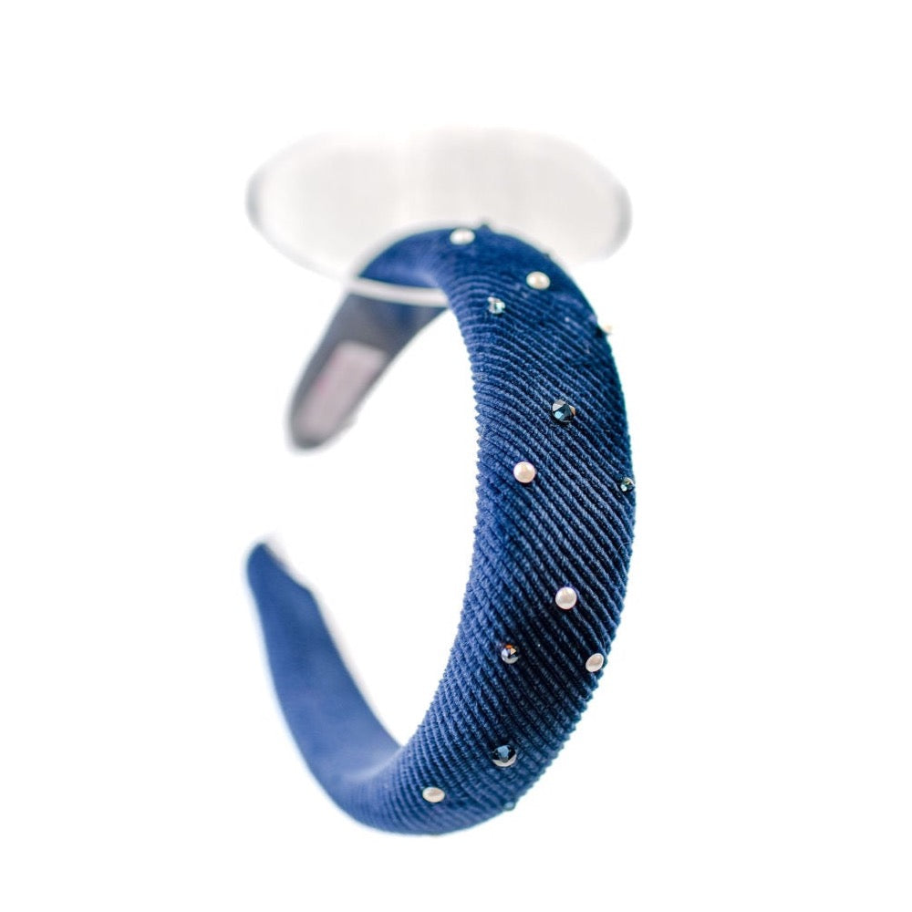 Navy Jewel Bari Lynn Headband 