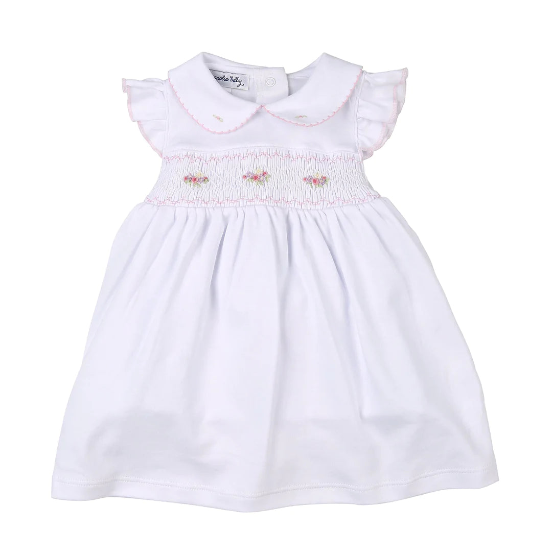 Lindsay and Luke Smocked Collared Flutters Dress By Magnolia Baby