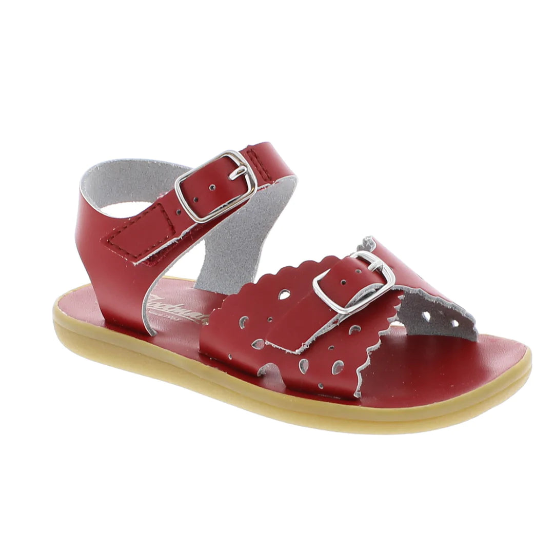 Footmates Vegan Leather Eco Ariel Kids Sandal Apple Red