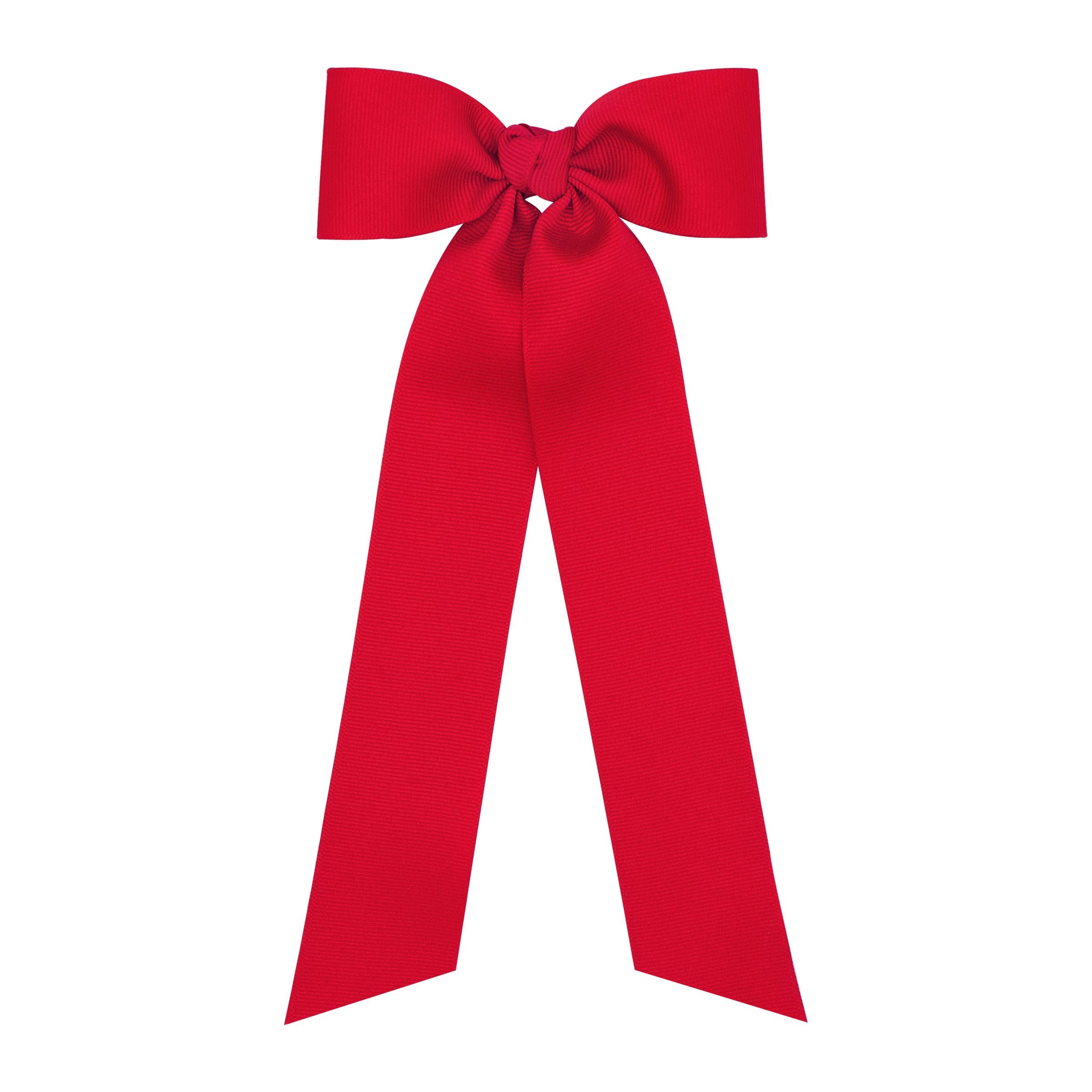 Wee Ones Red Streamer Grosgrain Hair Bow 
