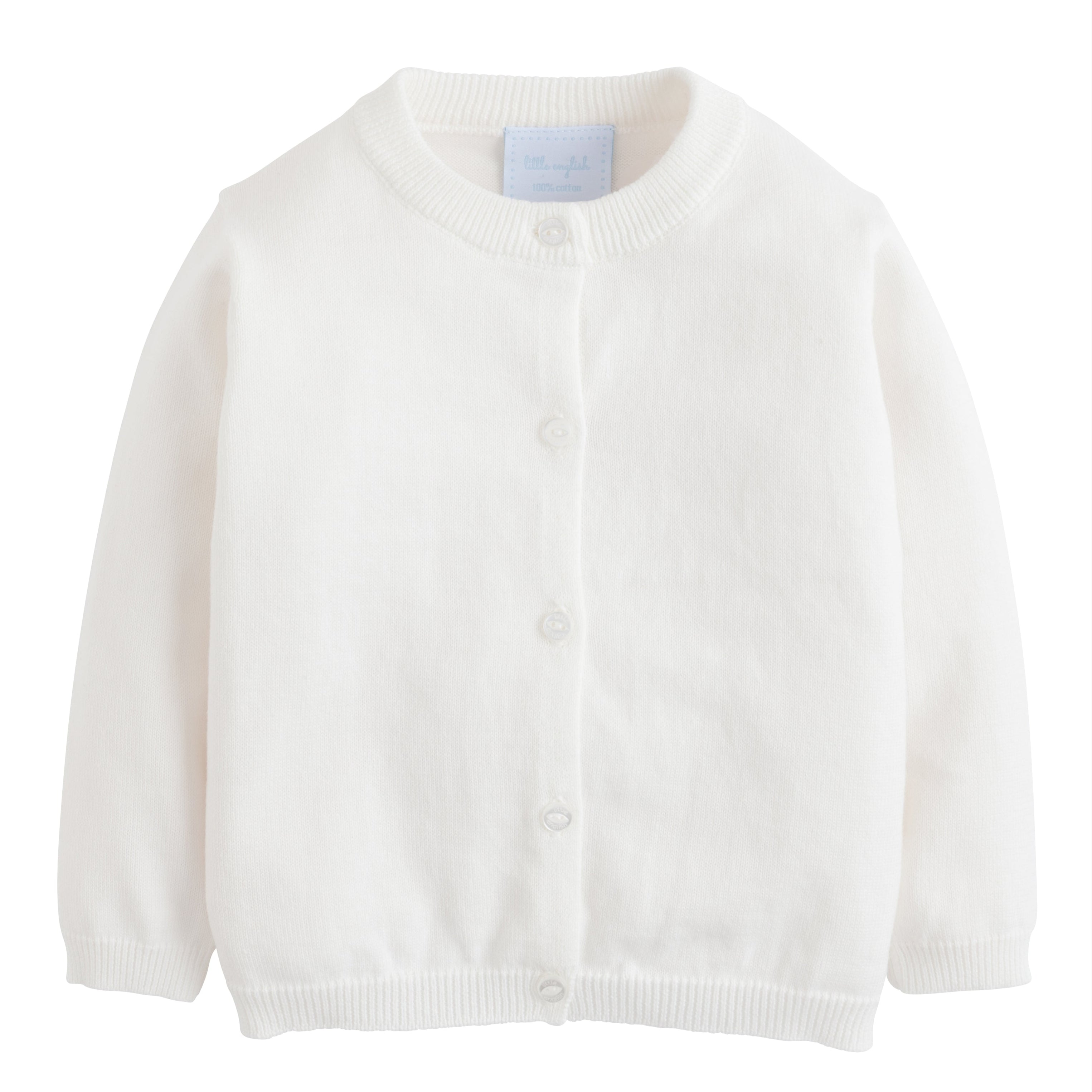 Little English Children's Clothing Essential Cardigan - White