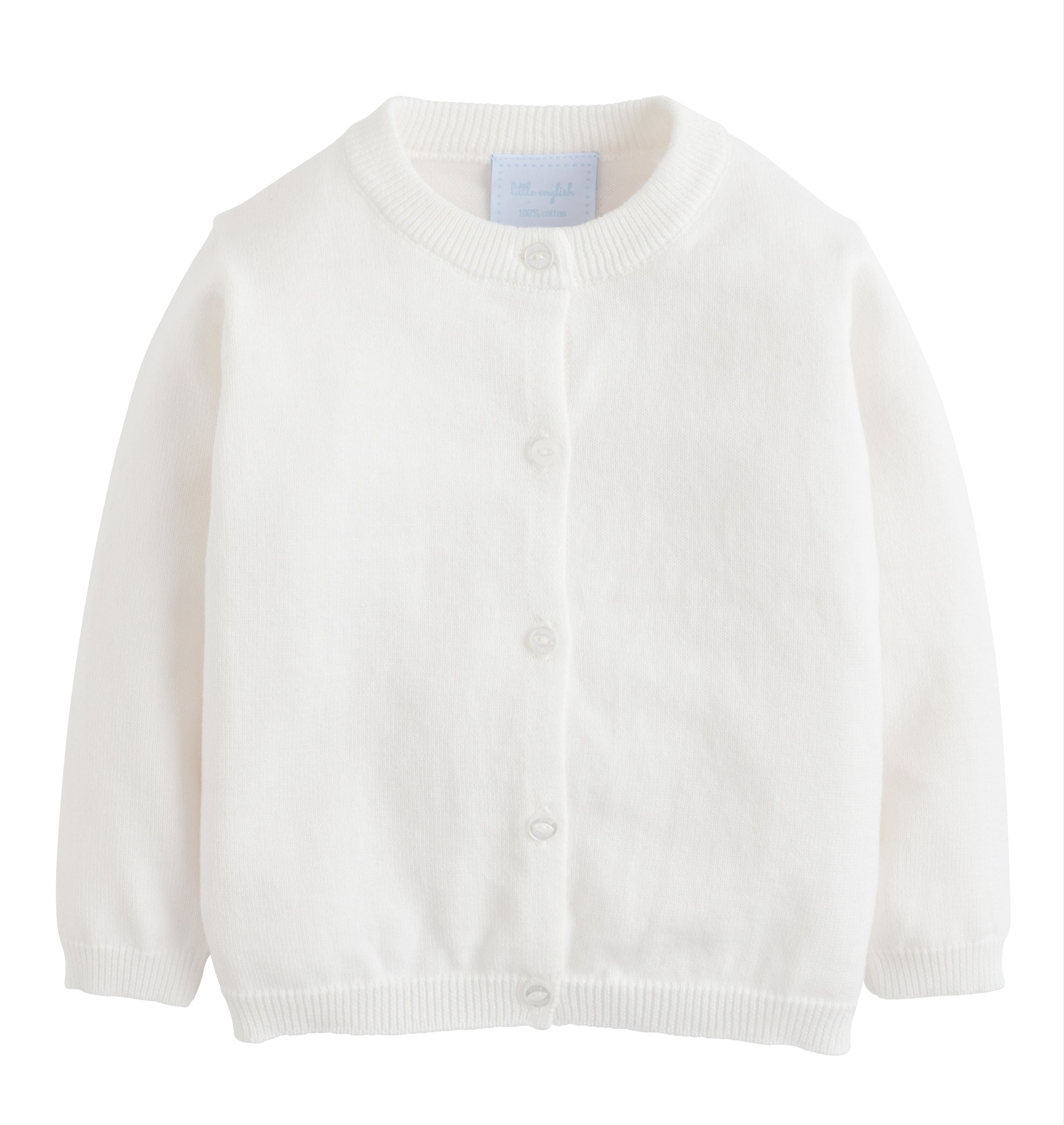 Little English Children's Clothing Essential Cardigan - White