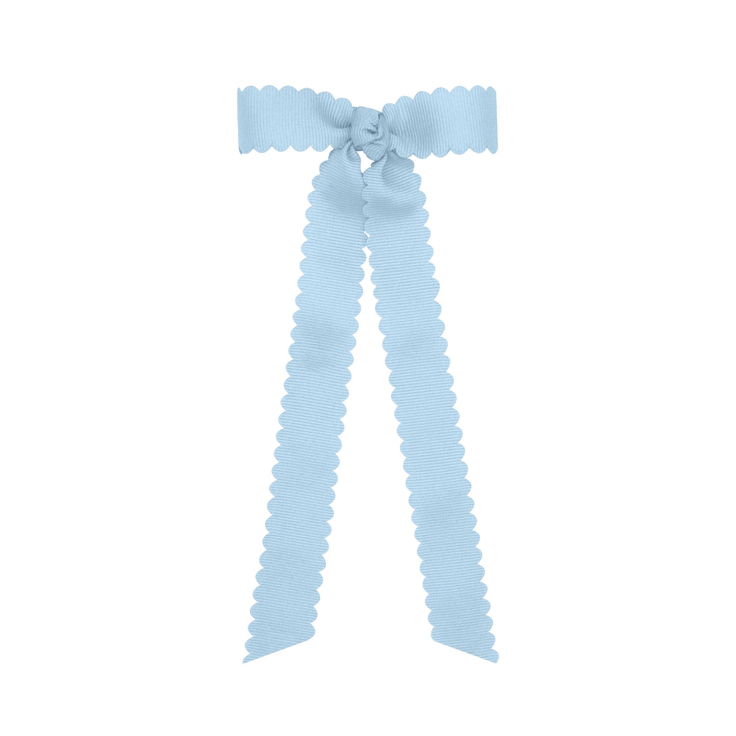 Wee Ones Scalloped Edge Millennium Blue Hair Bow